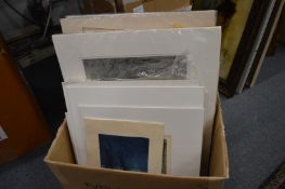 A large quantity of limited edition engravings, drawings etc, mounted but unframed.