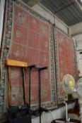 A pair of Kashmiri embroidered carpets 280cm x 185cm.