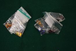 A group of decorative stones.