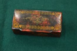 Victorian papier-mache snuff box.
