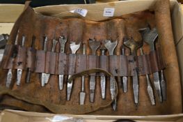 A collection of vintage drill bits etc.