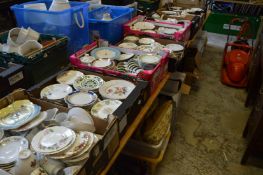 A large quantity of porcelain cups, saucers, plates, cake plates etc.