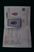 A pear shaped amethyst, 29ct with certificate.