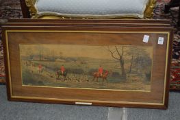 After E A S Douglas, hunting scenes, a set of four, uniformly framed and glazed.
