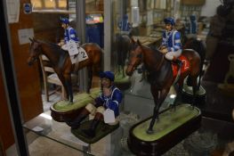 Bryan Cox, for Caughley porcelain, a hand painted model of the Jockey Club Stakes Winner Phardante