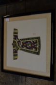 20th century Chinese School, a fine study of a design for a court robe, framed and glazed.