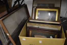 A group of oil paintings, watercolours and prints.