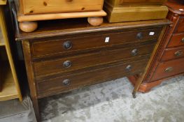 An Edwardian inlaid mahogany chest of drawers.