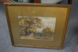 A group of watercolours, rural scenes and buildings etc.