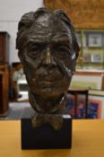 A 20th century English School, a head study of the artist Montague Smyth (1863-1965), plaster with a