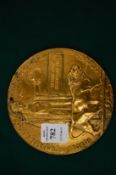 A WWI bronze death plaque for Henry Alfred Havilland Roe (lacquered and drilled).