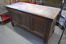 An 18th century oak coffer.