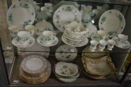 Copeland & Garrett, green floral decorated part tea service and other decorative china.