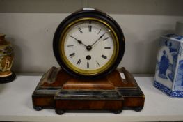 Victorian walnut mantel clock.