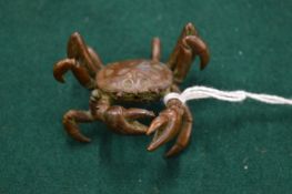 A small Japanese bronze crab.