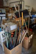 A large quantity of gardening tools.