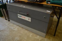 A large Tuff Bank Armorgard steel tool chest with key.