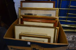 A box of assorted pictures.