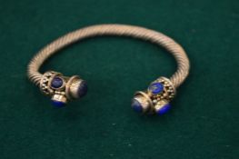 Decorative silver bracelet.