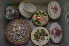 Small porcelain boxes.