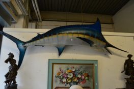 A life size fibreglass model of a Marlin.