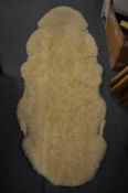 A sheepskin rug.
