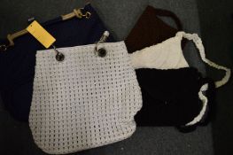 A Karen Millen woven handbag and various others similar.