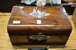 A Victorian inlaid walnut writing slope.