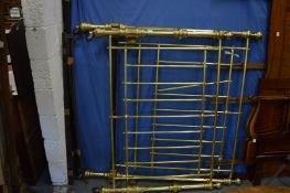 A Victorian brass double bed frame.