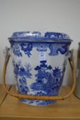 A Masons blue and white slop pail.