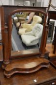 A large Victorian mahogany dressing table mirror.