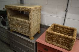 A woven storage chest and similar basket.