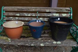 Three garden planters.