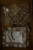 Decorative photograph frame, glass and plated coasters etc.