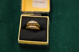 Two Victorian 18ct gold and diamond five stone rings, sizes K½ & L½.