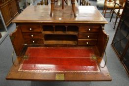 A 19th century mahogany three drawer secretaire chest.
