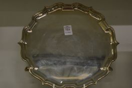 A silver salver.
