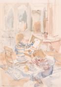 Phyllis Ginger (1907-2005), a view of children painting, watercolour, signed and dated 1986, 13.