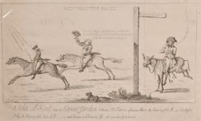 Thomas Rowlandson (1756-1827), 'Westminster Races, A Political Heat run in Covent Garden',