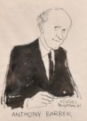 Victor Weisz (Vicky), an ink study of Anthony Barber, 9