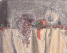 Georges Weissbort (1928-2013), a still life with a blue and white jug along with another with a blue