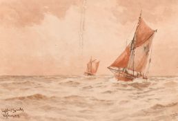 William Henry Pearson (19th/20th Century), a pair of watercolour scenes of fishing boats, each
