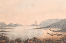 Early 19th Century, a pair of watercolour views of Old Grimsby, Scilly Isles, both inscribed on