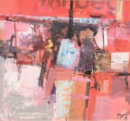 Mike Bernard (b. 1957), 'Southampton Market', mixed media mostly acrylic and collage, 6