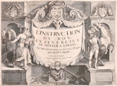 17th Century French School, 'L'Instruction du Roy. En L'Exercice de Monter a Cheval', engravings,