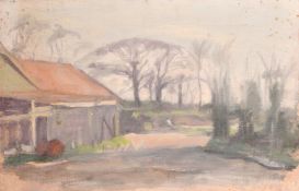 Georges Weissbort (1928-2013), a collection of four landscape views, oil, each around 10