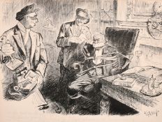 David Louis Ghilchick (1892-1974), a collection of four ink cartoons, mostly 15