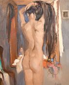 Anatoliy Demenko (20/21st Century), 'By the Mirror', study of a female nude from behind, oil on