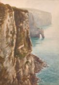 Cyril Ward (1863-1936), 'On the Yorkshire Coast', watercolour. Signed, 13.5