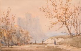 Circle of Albert Goodwin, 'Arundel Castle', watercolour, signed with initials A. G., 5.5